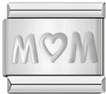 Silver MOM with Heart