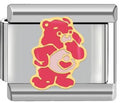 Silver Pink Heart Care Bear